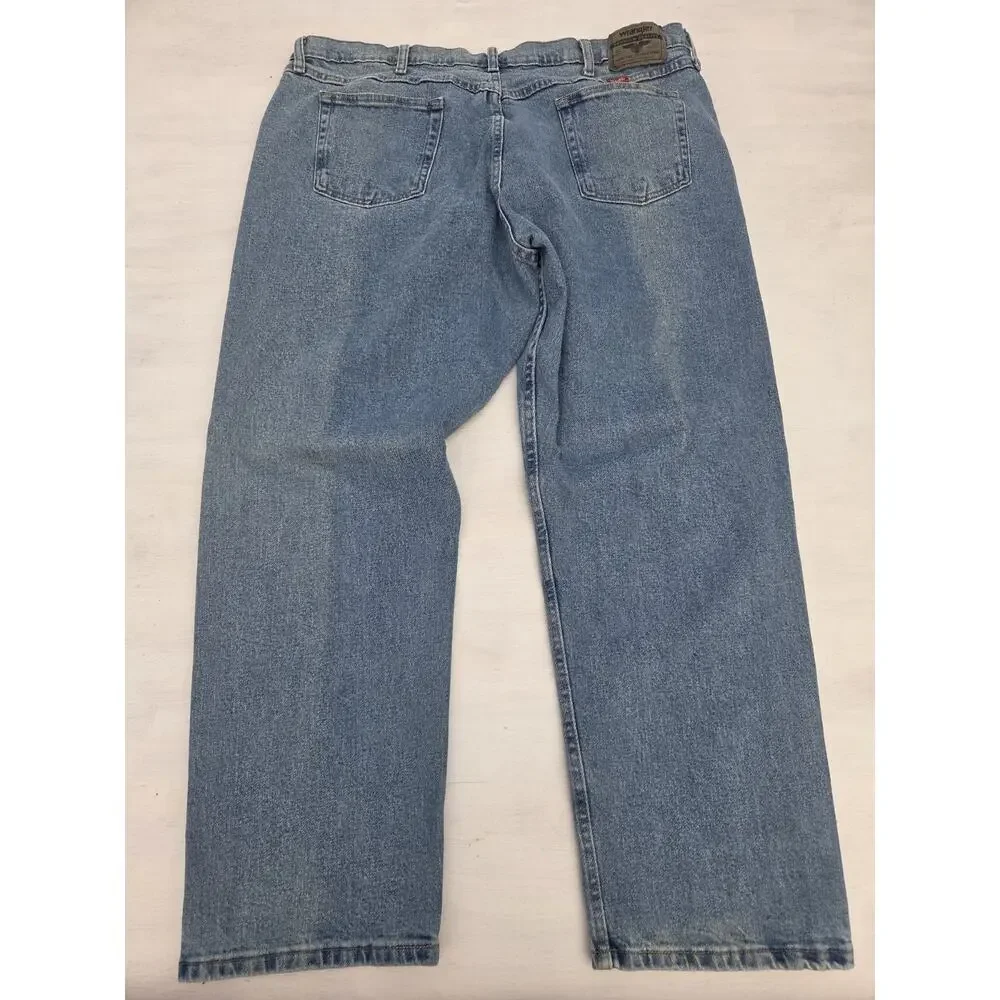 Wrangler Jeans Men 40x30 Blue Flex For Comfort Relaxed Fit Stretch Whiskers